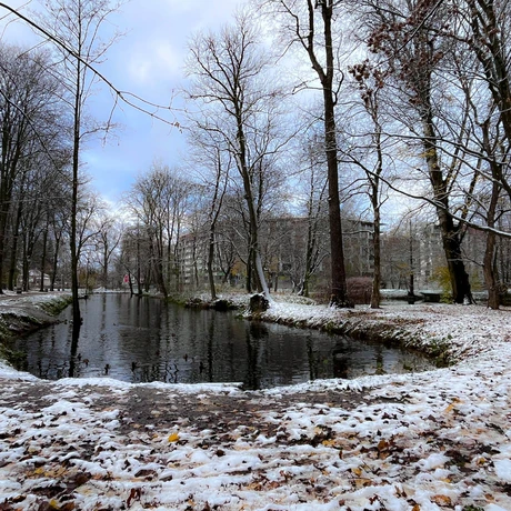 Zima 2023. Pierwszy śnieg w Rzeszowie [Park im. Szafera] - fot 5